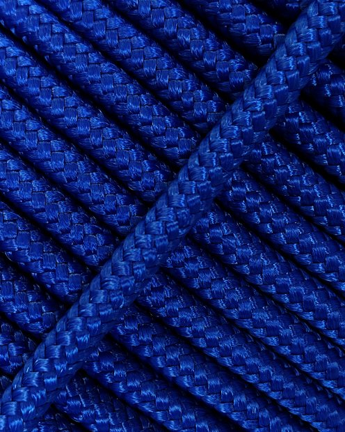 PES verstärktes Djembe-Seil 4 mm Bleu de France 100 m