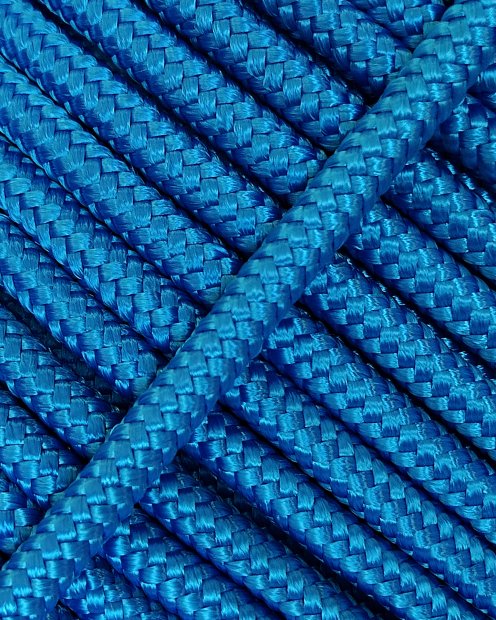 PES verstärktes Djembe-Seil 5 mm Blau 100 m