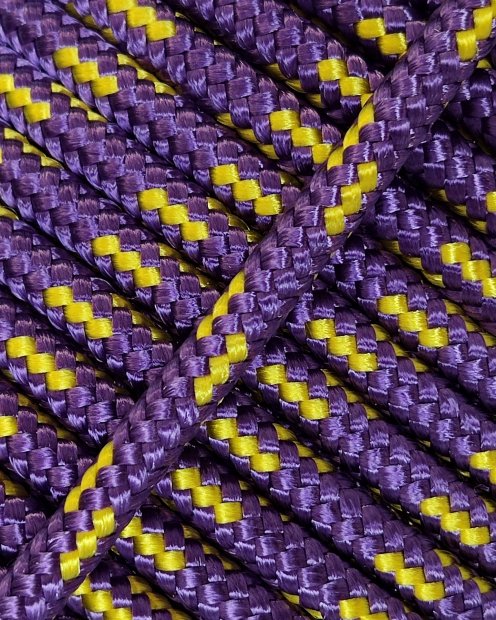 PES verstärktes Djembe Trommel Seil 5 mm Violett / Sonnenblumengelb 100 m