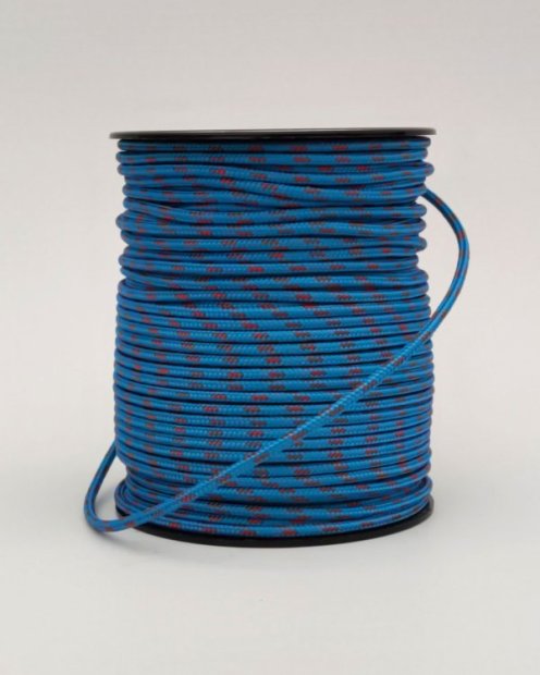 PES verstärktes Djembe Trommel Seil 4 mm Blau / Rot 100 m