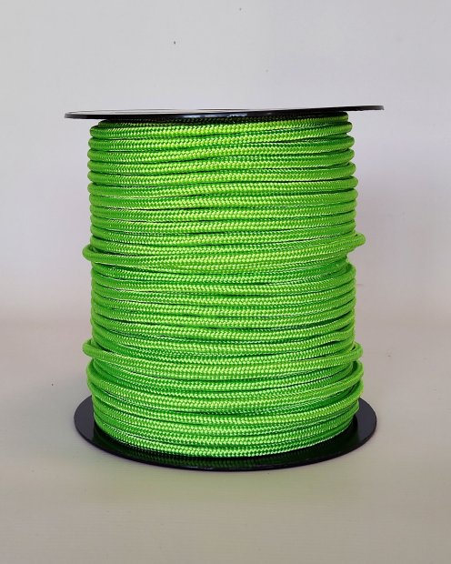 PES verstärktes Djembe-Seil 5 mm Neongrün 100 m