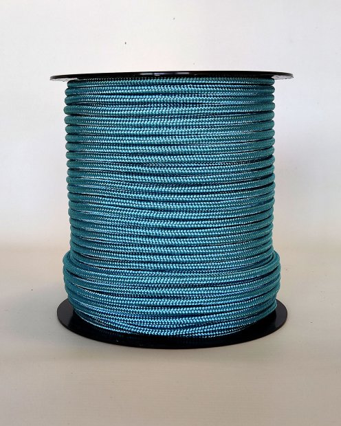 PES verstärktes Djembe-Seil 5 mm Pastellblau 100 m