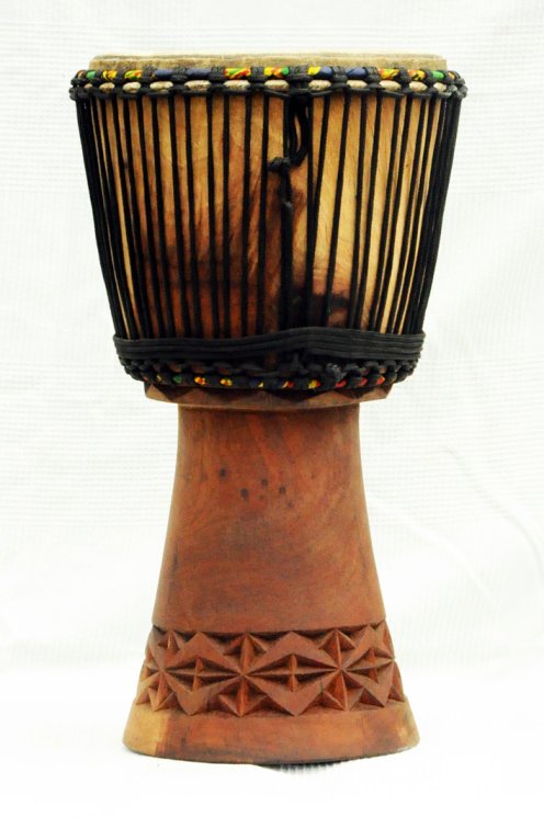 Djembe kaufen - Große Mahagoni Djembe Trommel aus Mali