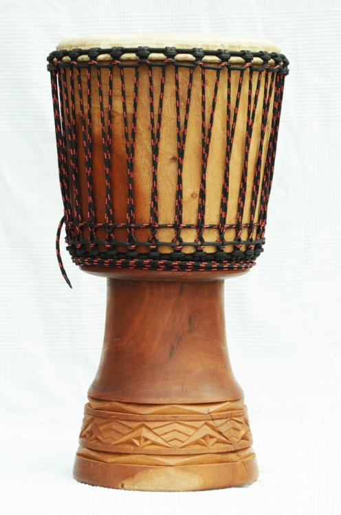 Profi Djembe kaufen - Große Mahagoni Djembe Trommel aus Mali