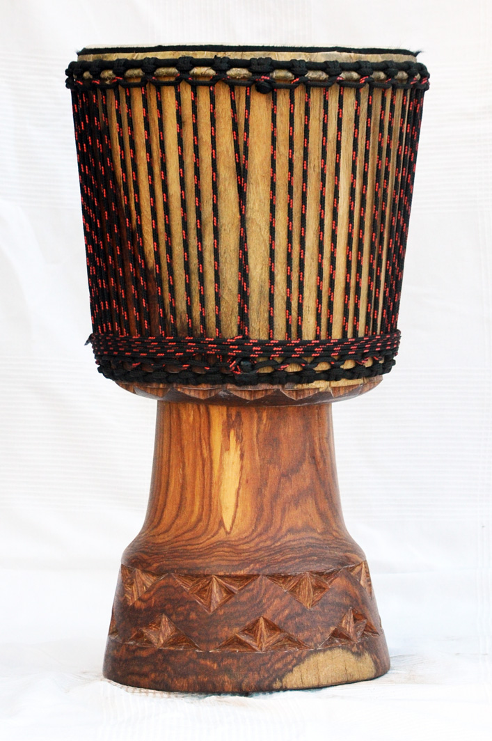 Profi Djembe mit Kuhfell Große Rosenholz Top Djembe Trommel aus Mali