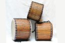Ghana Mini-Basstrommeln Dreier-Set: Dunduns (Djun Djuns, Dununs, Doumdoums, Doundouns) Set kaufen