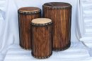 Palisander (Gueni) Dunun Basstrommelset aus Guinea