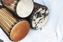 Palisander (Gueni) Dunun Basstrommelset aus Mali
