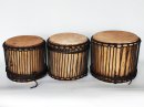 Mini-Dundun Set aus Guinea - Dunun Basstrommeln