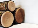 Dunun Basstrommeln Satz - Dundun Set aus Guinea
