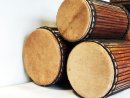 Palisander (Gueni) Dunun Basstrommelset aus Guinea