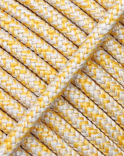 Verstärktes Seil für Djembe Trommel 5 mm Beige / Hellorange 20 m