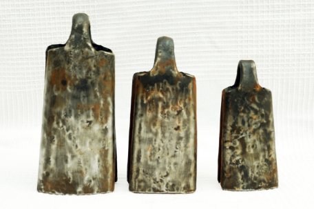 3er Basstrommel Glocken Set aus Guinea - Glocke für Basstrommel