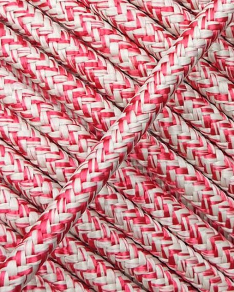 Verstärktes Seil für Djembe Trommel 5 mm Beige / Rot 20 m