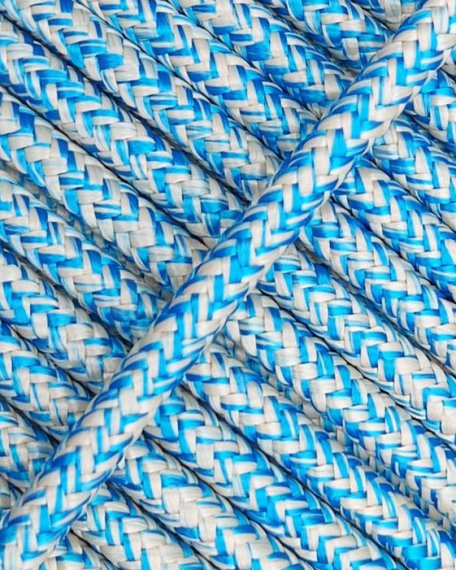 Verstärktes Seil für Djembe Trommel 5 mm Beige / Blau 20 m