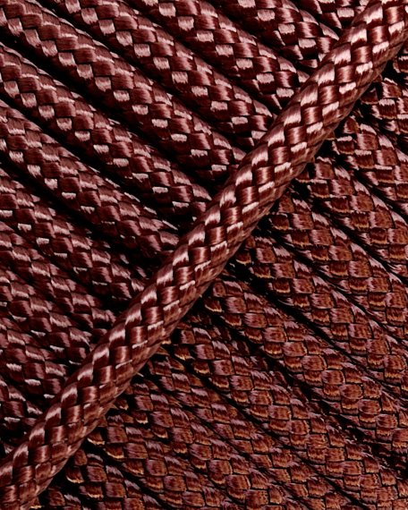 PES hohles Djembe-Seil 5 mm Kupferbraun 100 m