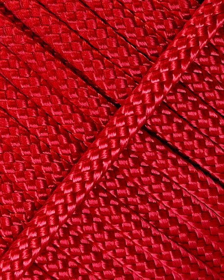 PES hohles Djembe-Seil 6 mm Rot 100 m