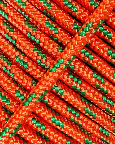 PES verstärktes Djembe Trommel Seil 4 mm Kupfer / Grün 10 m