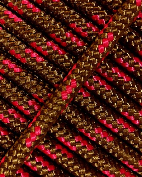 PES verstärktes Djembe Trommel Seil 5 mm Messing / Himbeere 20 m