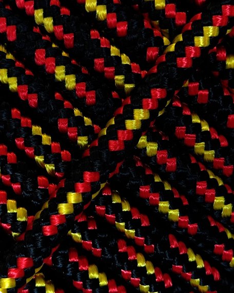 PES verstärktes Djembe-Seil 4 mm Schwarz / Spanien 100 m