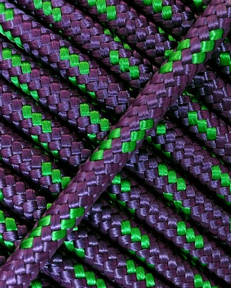Ø4 mm violettes / grün vorgerecktes Tau für Djembe Trommel - Djembe Seil