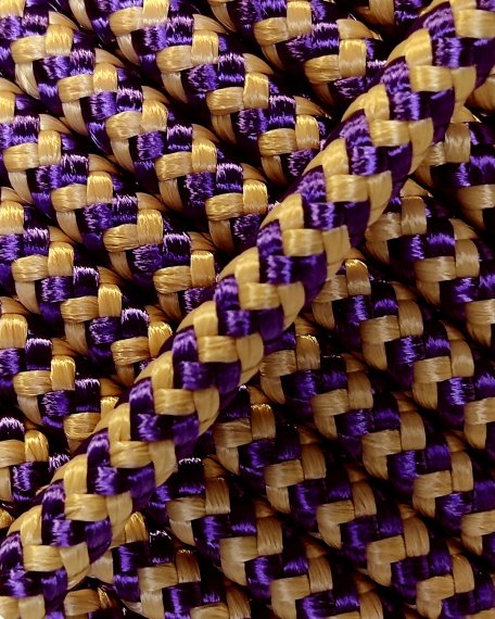 PES verstärktes Djembe-Tau 5 mm Zigzag Violett / Beige 20 m