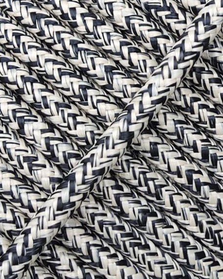 Verstärktes Seil für Djembe Trommel 5 mm Beige / Schwarz 100 m