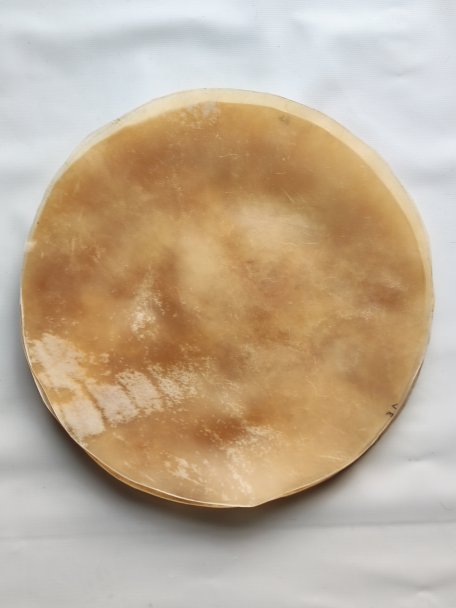Großes dickes Rinderfell, Büffelfell, Stierfell oder Kuhfell ohne Haar für Djembe Trommel Percussion