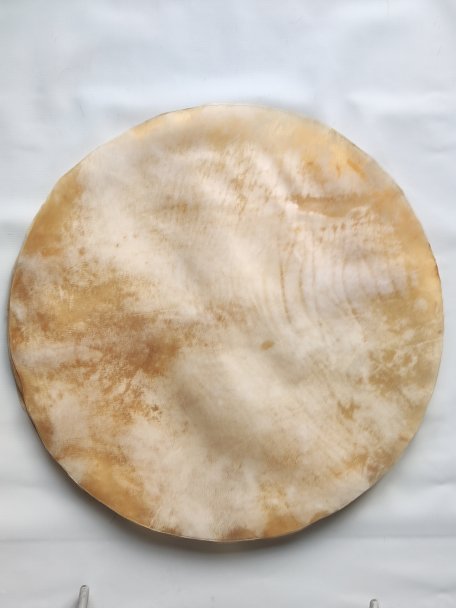 Sehr großes dickes Rinderfell, Büffelfell, Stierfell oder Kuhfell ohne Haar für Djembe Trommel Percussion