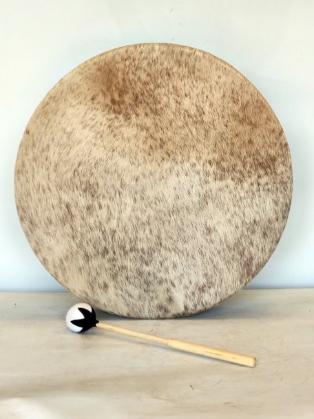 Schamanentrommeln Kuhfell mit Haaren 20″