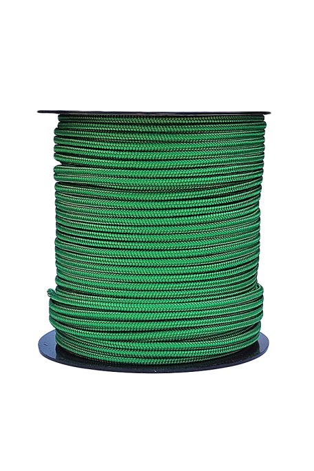 Geflochtenes Tau mit Kern Ø5 mm Wiesengrün 100 m - Djembe Trommel Seil