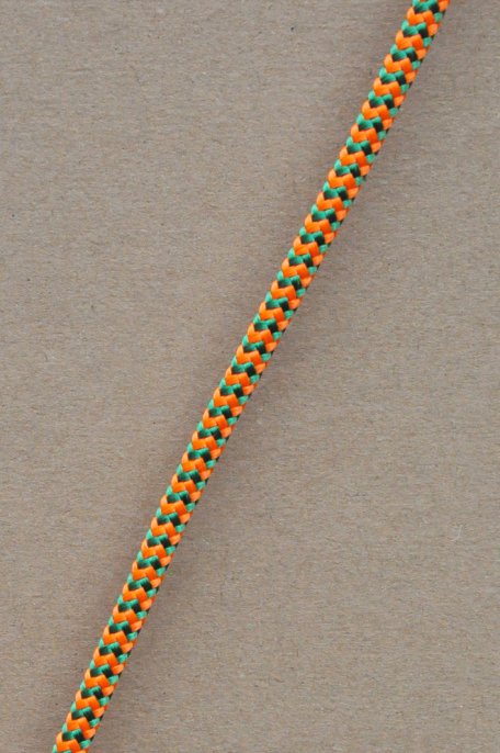Ø5 mm Djembe Tau (Fischgräten, neonorange / grün, 100 m) - Seil für Djembe Trommel