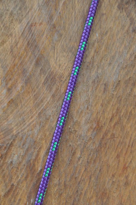 Ø4 mm violettes / grün vorgerecktes Tau für Djembe Trommel - Djembe Seil