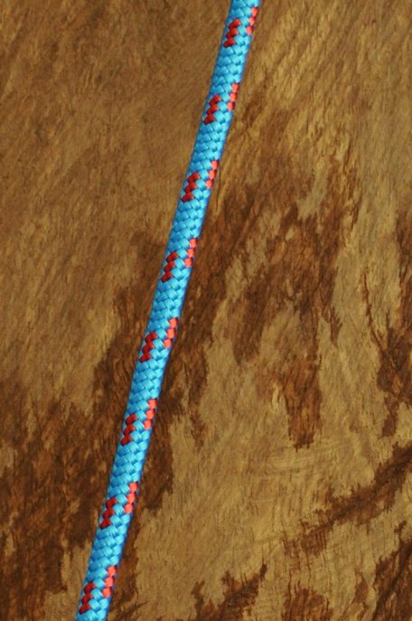 Ø6 mm blaues / rot vorgerecktes Tau für Djembe Trommel - Djembe Seil
