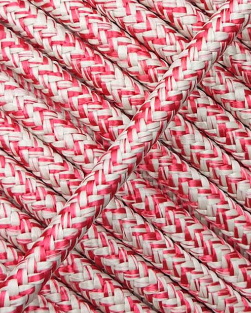 Verstärktes Seil für Djembe Trommel 5 mm Beige / Rot 100 m