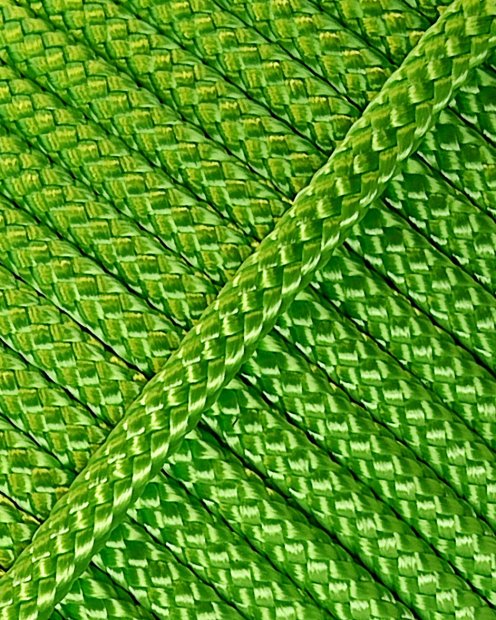 PES hohles Djembe-Seil 5 mm Neongrün 20 m