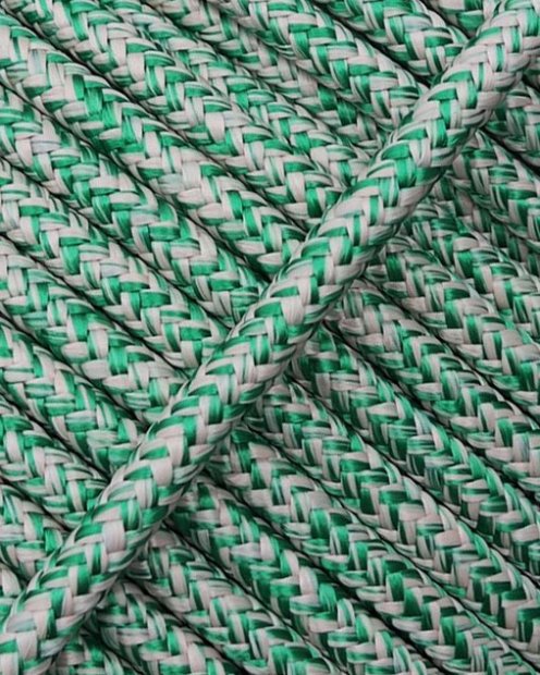 Verstärktes Seil für Djembe Trommel 5 mm Beige / Grün 20 m