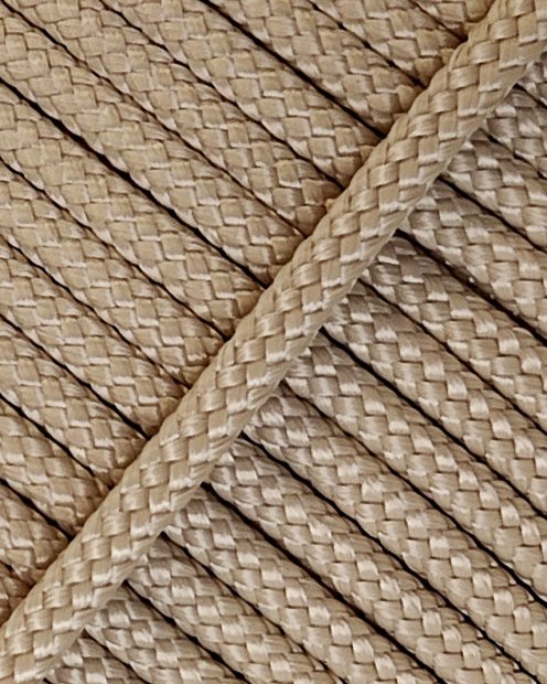 PES hohles Djembe-Seil 6 mm Beige 20 m