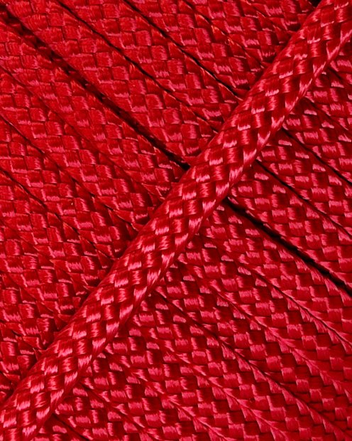 PES hohles Djembe-Seil 6 mm Rot 20 m