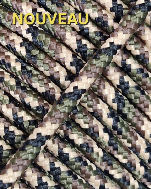 PES verstärktes Djembe Trommel Seil 4 mm Camo 10 m