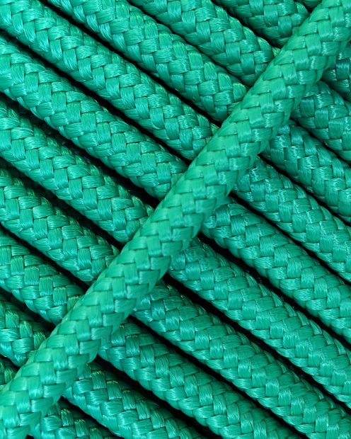PES verstärktes Djembe-Seil 5 mm Smaragdgrün 100 m