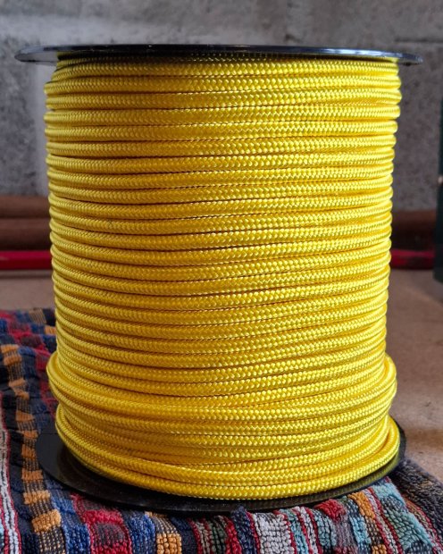 Deklassiertes PES verstärktes Djembe Trommel Seil 5 mm Sonnenblumengelb 100 m