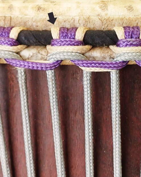 PES hohles Djembe-Seil 5 mm Beige 20 m
