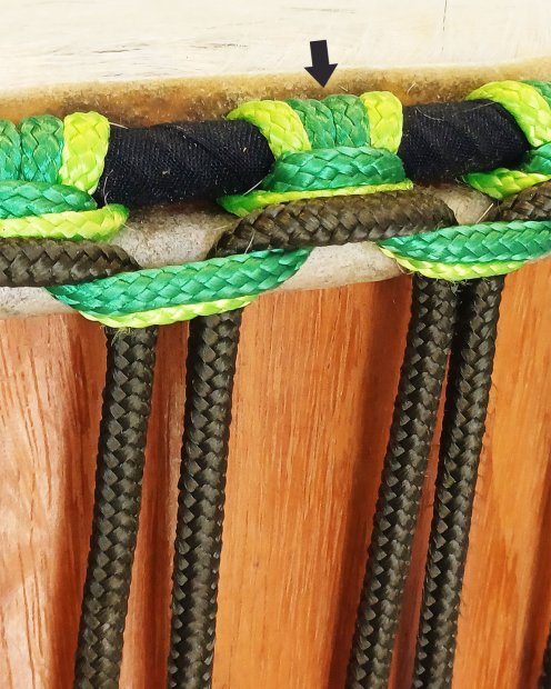 PES hohles Djembe-Seil 5 mm Grün 20 m