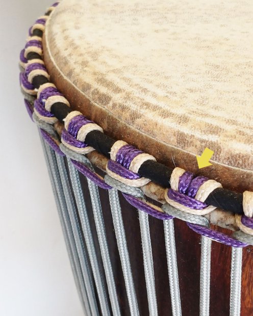 PES hohles Djembe-Seil 5 mm Violett 20 m