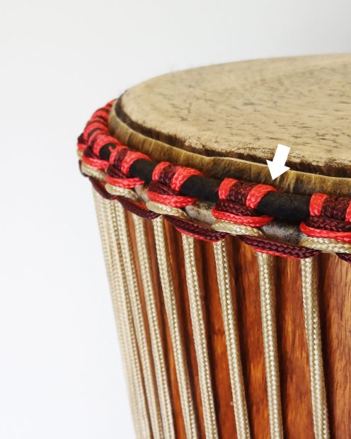 PES hohles Djembe-Seil 5 mm Rot 20 m