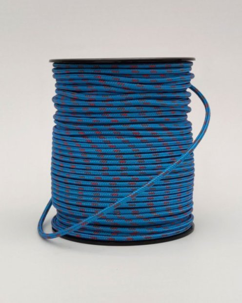 PES verstärktes Djembe Trommel Seil 4 mm Blau / Rot 100 m