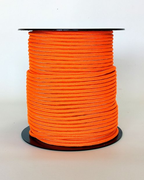 PES verstärktes Djembe Trommel Seil 5 mm Neonorange 100 m
