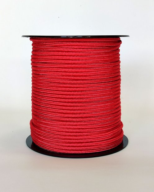 PES verstärktes Djembe Trommel Seil 5 mm Rot 100 m