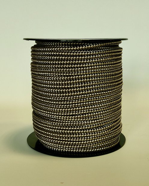 Ø5 mm Djembe Tau (Schachbrett, braun / Sand, 100 m) - Seil für Djembe Trommel